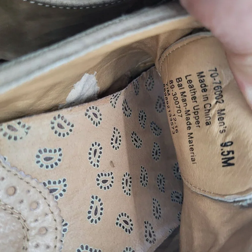 Allen Edmonds Mens Leather Nubuck Oxford Shoes 9.5M Brown Tan Professor USA - Picture 3 of 6